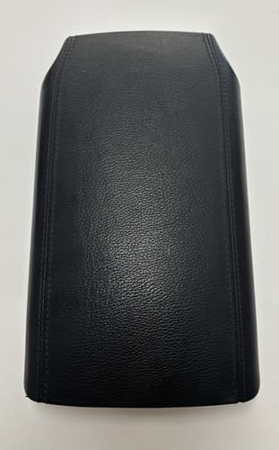 2002 Mercedes-Benz CL500 Armrest/ Center Console Lid Black Leather Black Stitch — OEM 215-680-01-39-7F33