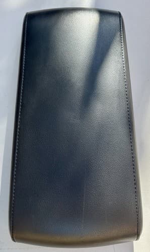 2012 Ford Flex Armrest/Center Console Lid Black Leather Black Stitch COVER ONLY — OEM 74045A06